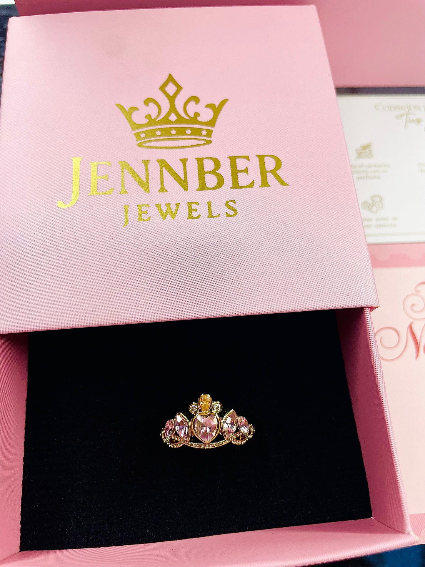 Anillo princesa rosa  - Acero inoxidable