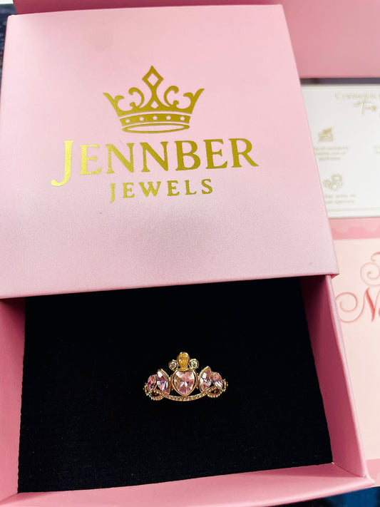 Anillo princesa rosa  - Acero inoxidable