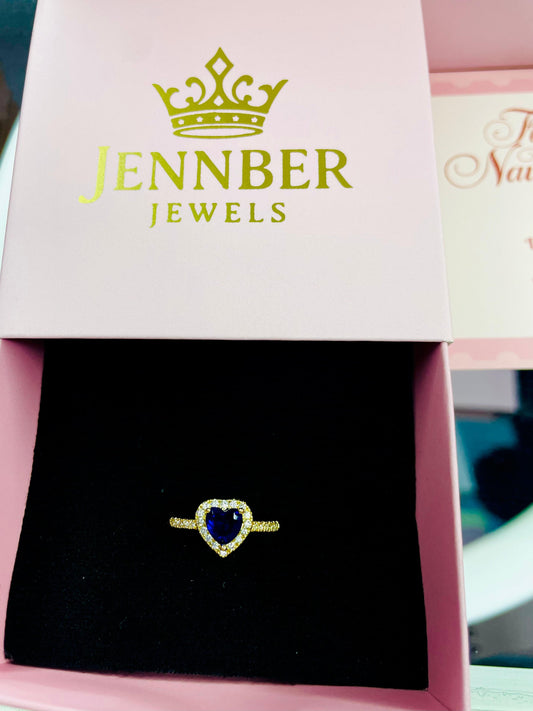 Anillo zafiro gold  - Acero inoxidable