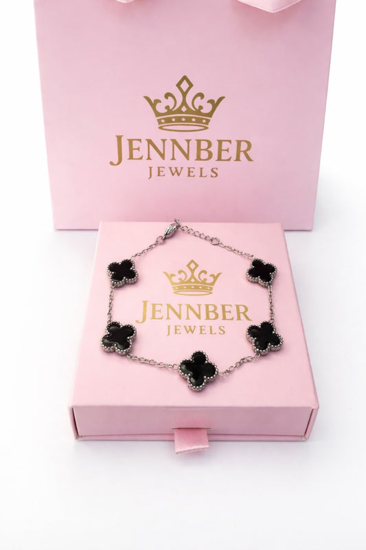 Pulsera trebol -  black