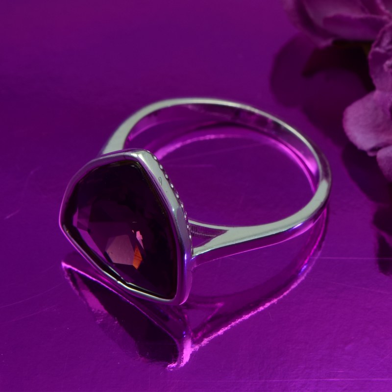 Anillo Plata 925 Creado Con Cristales De Swarovski ® - KA0287