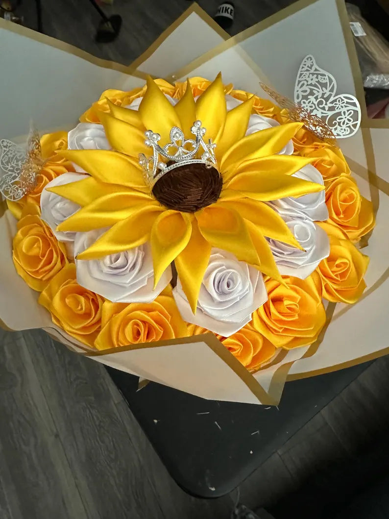 25 rosas eternas & girasol eterno