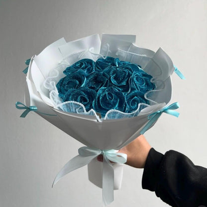 Rosas eternas  con glitter