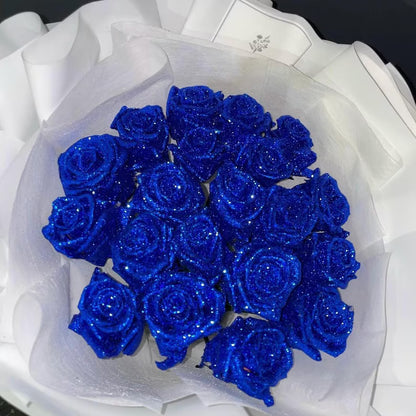 Rosas eternas  con glitter