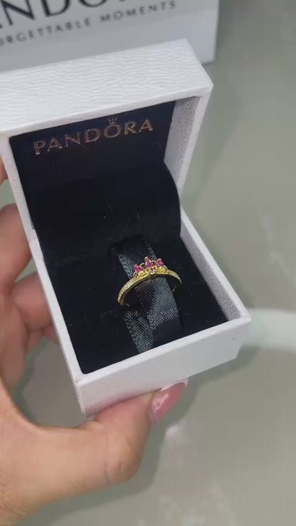 Anillo corazon elevado plata ley 925 con un recubrimiento en oro