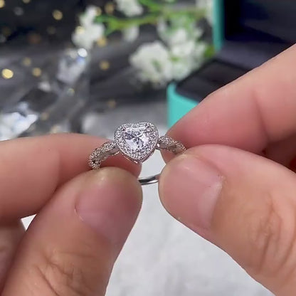 Silver Ring with Heart