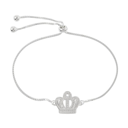 Pulsera Ajustable Corona Plata 925