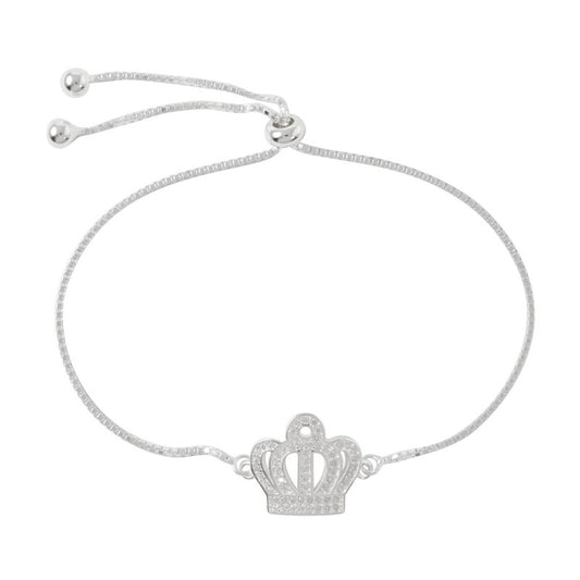 Pulsera Ajustable Corona Plata 925