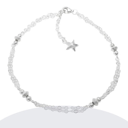 Tobillera Rolo Ovalo Satinado Plata 925